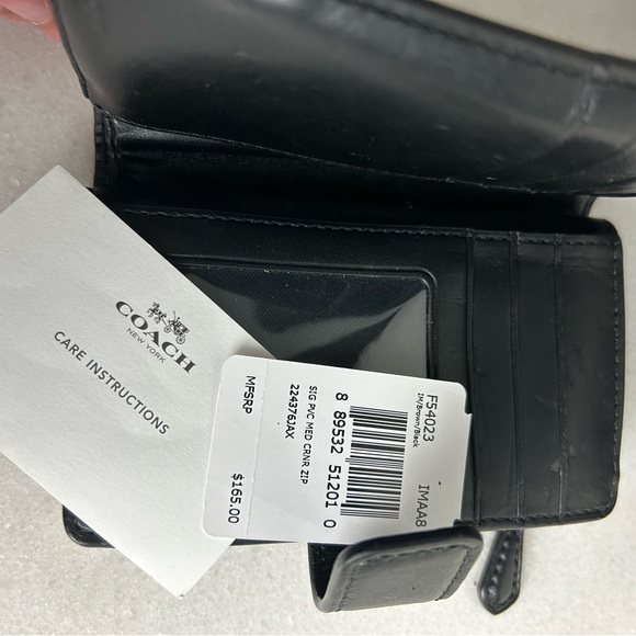 Coach Signature Brown and Black Tote with Wallet - Picture 13 of 16